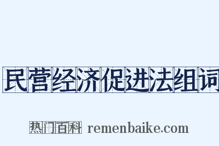 民营经济促进法组词是什么意思的图片